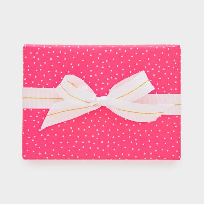 Neon Pink Dot Gift Wrap, Single Roll - Sugar Paper™: Polka Dots, 118.1" x 30", FSC Certified, Classic Patterns