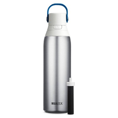 Brita 20oz Premium Double-Wall Stainless Steel Insulated Filtered Water Bottle - Gray