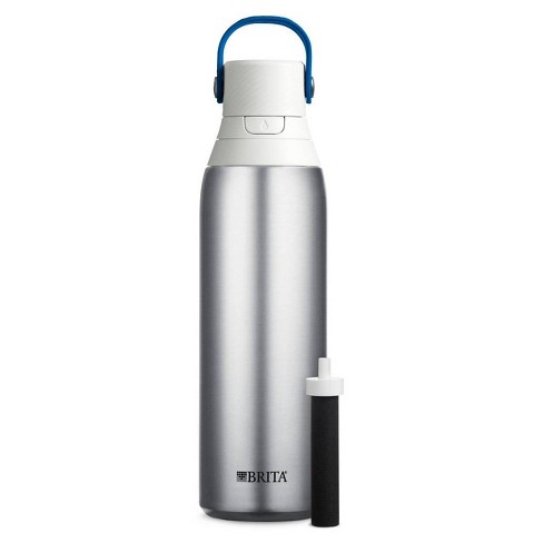 Brita Premium oz Filtering Double Wall Insulated Water Bottle With Filter Bpa Free Stainless Steel Target