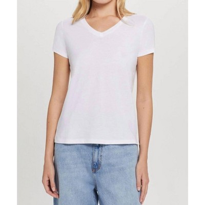 Women's Short Sleeve Organic V-neck Top - GOLDIE