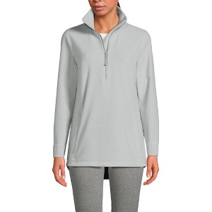 Lands' End Women's Anyweather Quarter Zip Fleece Tunic Pullover - 1 of 4