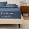 260 Thread Count Organic Cotton Percale Fitted Sheet by Bare Home - 3 of 4
