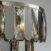 ALOADECOR Dimmable Smoked Crystal Flush Mount Ceiling Light  with Polished Nickel Finish and Stainless Steel Accents for Bedroom - 3 of 4