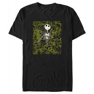 Men's The Nightmare Before Christmas Jack Character Silhouettes T-Shirt - 1 of 4