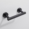 Attop Matte Black Toilet Paper Holder - Black Wall-Mounted Toilet Paper Holder (Pack of 2) - 2 of 4