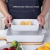 Ceramic Baking Dish Set of 3 – Rectangular Casserole Dishes w/ Handles for Lasagna, Roasting & More – Oven & Microwave Safe – Classic White Porcelain - 4 of 4