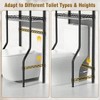4 Tier Over Toilet Storage Rack Bathroom Organizers with Adjustable Shelf and Basket Black Small Space Storage Cabinet - 4 of 4
