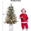 4.5-FT Tall Christmas Tree with 150 LED Lights, Two-Color switchable Lights, with Snowflake Berries, Perfect Christmas Decoration for Home & Office - 3 of 4