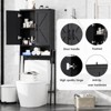 Over The Toilet Storage Cabinet with 2-Door Design, Bathroom Organizer - 3 of 4