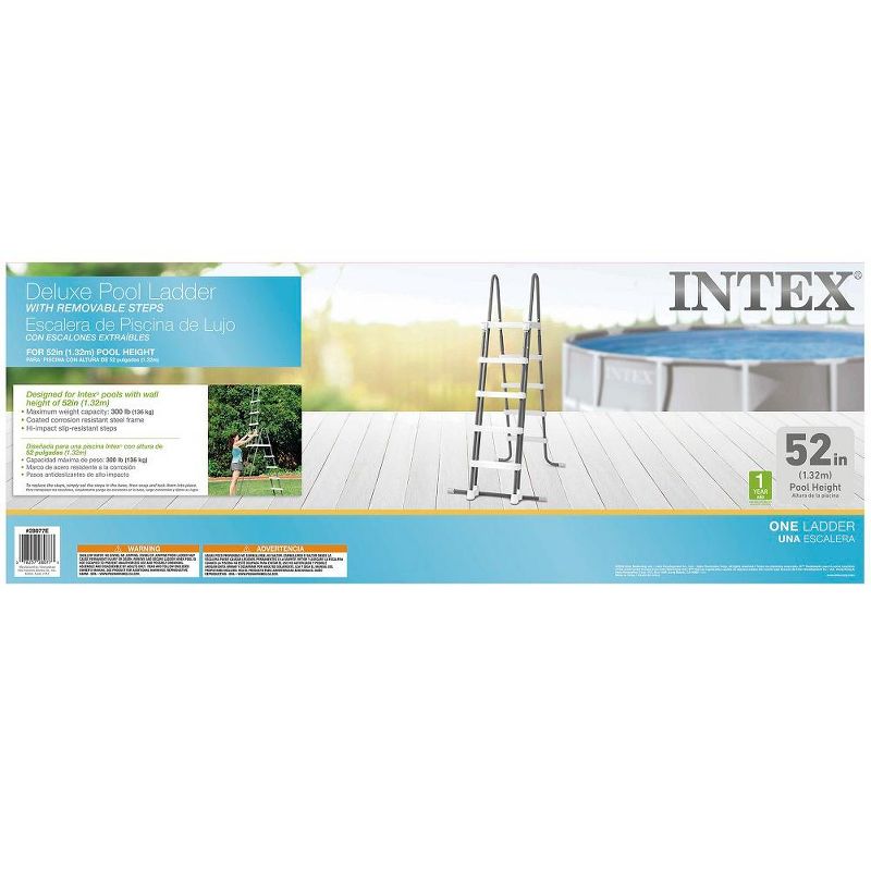 Intex Deluxe Pool Ladder with Removable Steps for 52" H Wall Above Ground Pool, 2 of 4