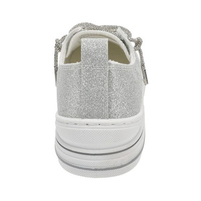 Женские кроссовки Very G Womens Aman Glitter 2 Lace Up Canvas Sneaker, Silver (8) — фото 3