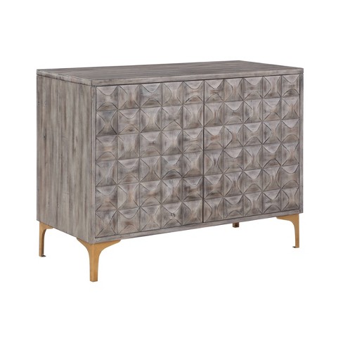 Treasure Trove Accents 2 Door Cabinet Carbon Dust: Raised Diamond ...