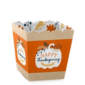 Big Dot of Happiness Happy Thanksgiving - Party Mini Favor Boxes - Fall Harvest Party Treat Candy Boxes - Set of 12 - 1 of 4