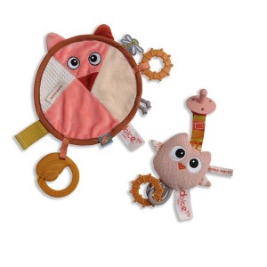 Dolce Fiona the fox comforter and Ollie the owl pacifier clip holder - 1 of 1