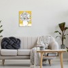 Stupell Industries Peony Sketch Bouquet Contrasted Distressed Yellow Wall Plaque Art, 13" x 19" - 3 of 4