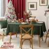 Elegant Plaid Christmas Tablecloth, Green Table Cloth Rectangle Table Christmas Decorations for Dinner Table (72" x 56") - 2 of 4