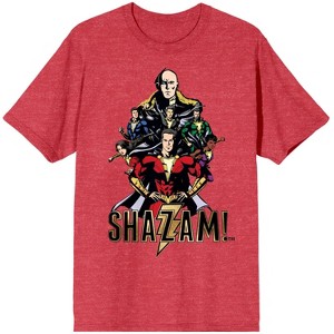 Shazam! Movie Shazam & Black Adam Juniors Red Heather T-shirt - 1 of 3