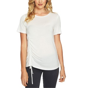 1.STATE Womens Cinched Asymmetrical-Hem Basic T-Shirt - 1 of 1