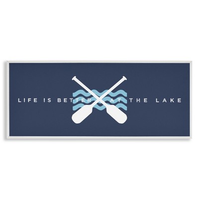 Stupell Industries Better At Lake with Crossed Oars, 30" x 13"