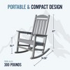 Trapper’s Peak Outdoor Rocking Chair Poly Lumber Grain, Steel Frame - 4 of 4