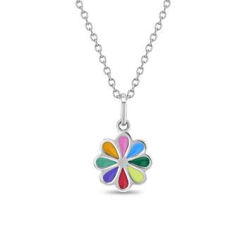 Girls' Vibrant Floral Sterling Silver Necklace - In Season Jewelry