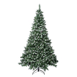 National Tree Company First Traditions Unlit Snowy Oakley Hills Artificial Christmas Tree with Pinecones - 1 of 3