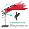 HYLEORY Beeram 96" x 96" Cantilever Umbrella with Counterweight - 4 of 4
