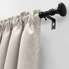 Lumi Home Furnishings 28"x48" Decorative Drapery Single Rod Set with Trumpet finials Matte Black - 2 of 4
