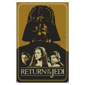 Trends International Star Wars: Return of the Jedi - Gold Illustration Framed Wall Poster Prints - 1 of 4