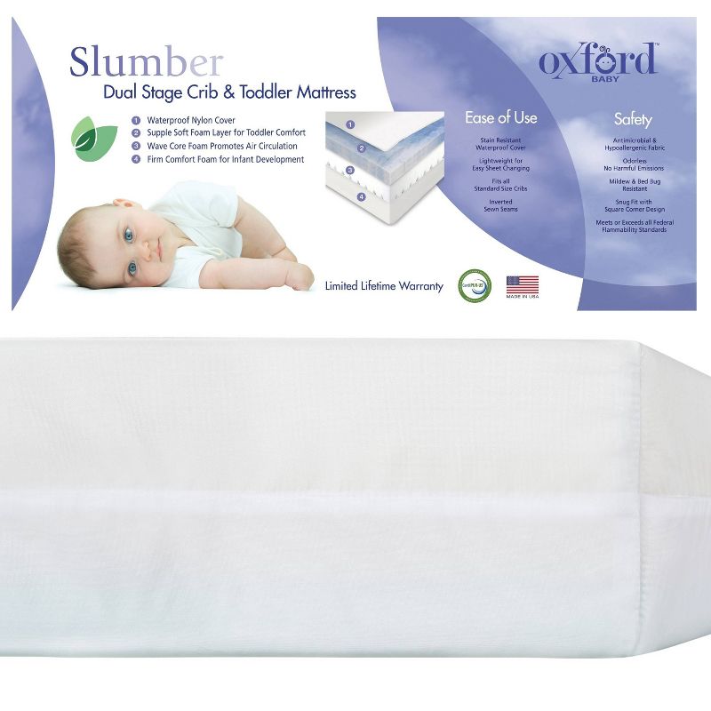 Oxford Baby Slumber Dual Stage Crib &#38; Toddler Mattress, 4 of 6