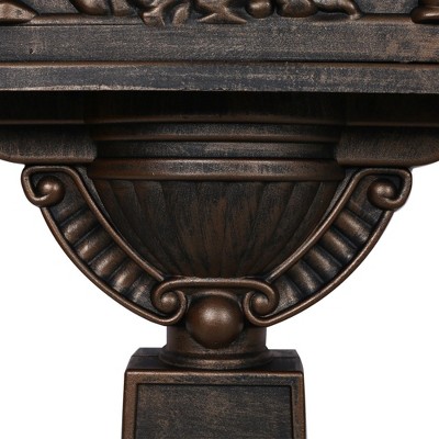 Bronze Lockable Cast Aluminum Post Mount Mailbox