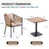 Maggift Patio Seating Sets, Outdoor Dining Set for 5, Patio Table and Chairs Set for Lawn, Deck Backyard, Poolside, Beige, 18.9"*24.6"*30.5" - 2 of 4