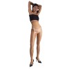 LECHERY Women's Lustrous Silky Shiny 20 Denier Sheer High-Waisted No Waistband Nylons Pantyhose Tights Stockings (1 Pair) - 4 of 4