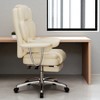 Mshliw Executive Office Chair with Footrest, 500lbs PU Leather Reclining Chair, High Back Ergonomic Desk Chair for Home Office - 4 of 4
