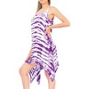 LA LEELA Women's Swim Cover Up Vacation Bikini Cruise 8-10 Violet AC194 - 2 of 3