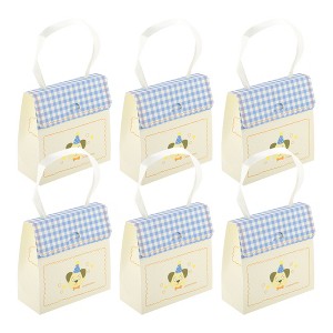 Unique Bargains Plaid Gift Bags Colorful 6 Pcs - 1 of 4