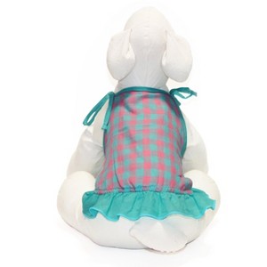 Gooby Spaghetti Strap Dress for Dogs, XSmall, Pink Check - 1 of 1