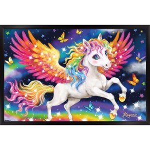 Trends International Kayomi Harai - Pegasus Rainbow Flight Framed Wall Poster Prints - 1 of 4