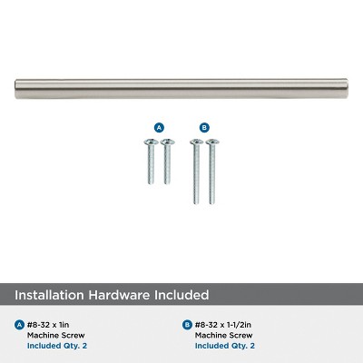 Amerock Bar Pulls 5-1/16 inch (128mm) Center-to-Center Satin Nickel Cabinet Pull