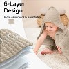 Hooded Baby Towels for Newborn 2 Pack 100% Organic Cotton Baby Bath Towel - 4 of 4