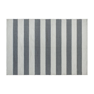 5'x7' Rectangle Hand Made Woven Solid Area Rug Gray - Flash Furniture