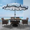 Teamson Home Outdoor 5-Piece PE Rattan & Acacia Wood Dining Set, Brown - 4 of 4
