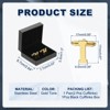 Unique Bargains Men Weddings Gift Classic Alphabet Cuff Links with Box 2 Pcs - 2 of 3