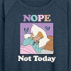 Women's - Disney Princess - Aurora Sleeping Beauty Nope Not Today Lightweight French Terry Wide Neck Long Sleeve Shirt - 2 of 4