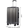 Coolife Luggage Suitcase PC+ABS with TSA Lock Spinner Hardshell Lightweight 24in (grey, M(24IN)) - 3 of 4