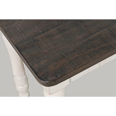 Madison County 54" Rustic Reclaimed Pine Dining Bench in Vintage White