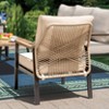 Captiva Designs 4pc 5-Seat Outdoor Patio Sofa Conversation Set with rope-Woven Rattan Chairs - 3 of 4