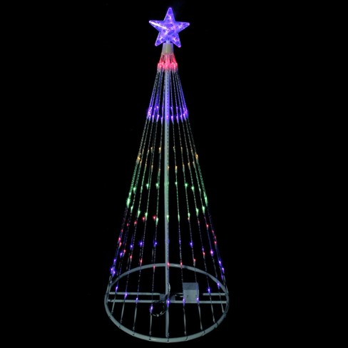 Northlight 4' Multi-color Led Lighted Show Cone Christmas Tree Outdoor ...