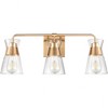 Elk Home Brookville 3 - Light Vanity in  Burnished Brass - 3 of 3