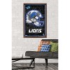 Trends International NFL Detroit Lions - Neon Helmet 23 Framed Wall Poster Prints - 2 of 4